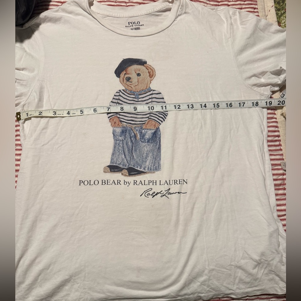 Ralph Lauren Cream Polo Bear T-Shirt - Picture 3 of 4